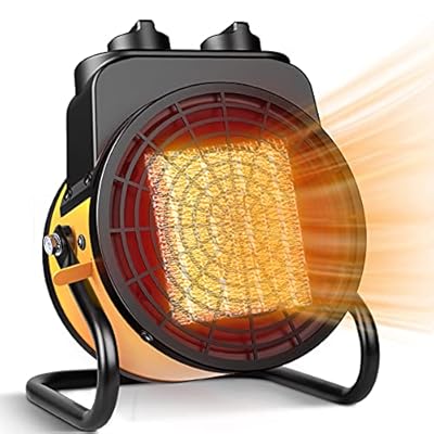 Air Choice Greenhouse Heater with Thermostat, 1500W Outdoor Space Heater with Overheat Protection, 3S Quick Heat, 3 Modes, 90° Tilt Rotation, Portable Patio Heater for Garage, Tent and Indoor Use