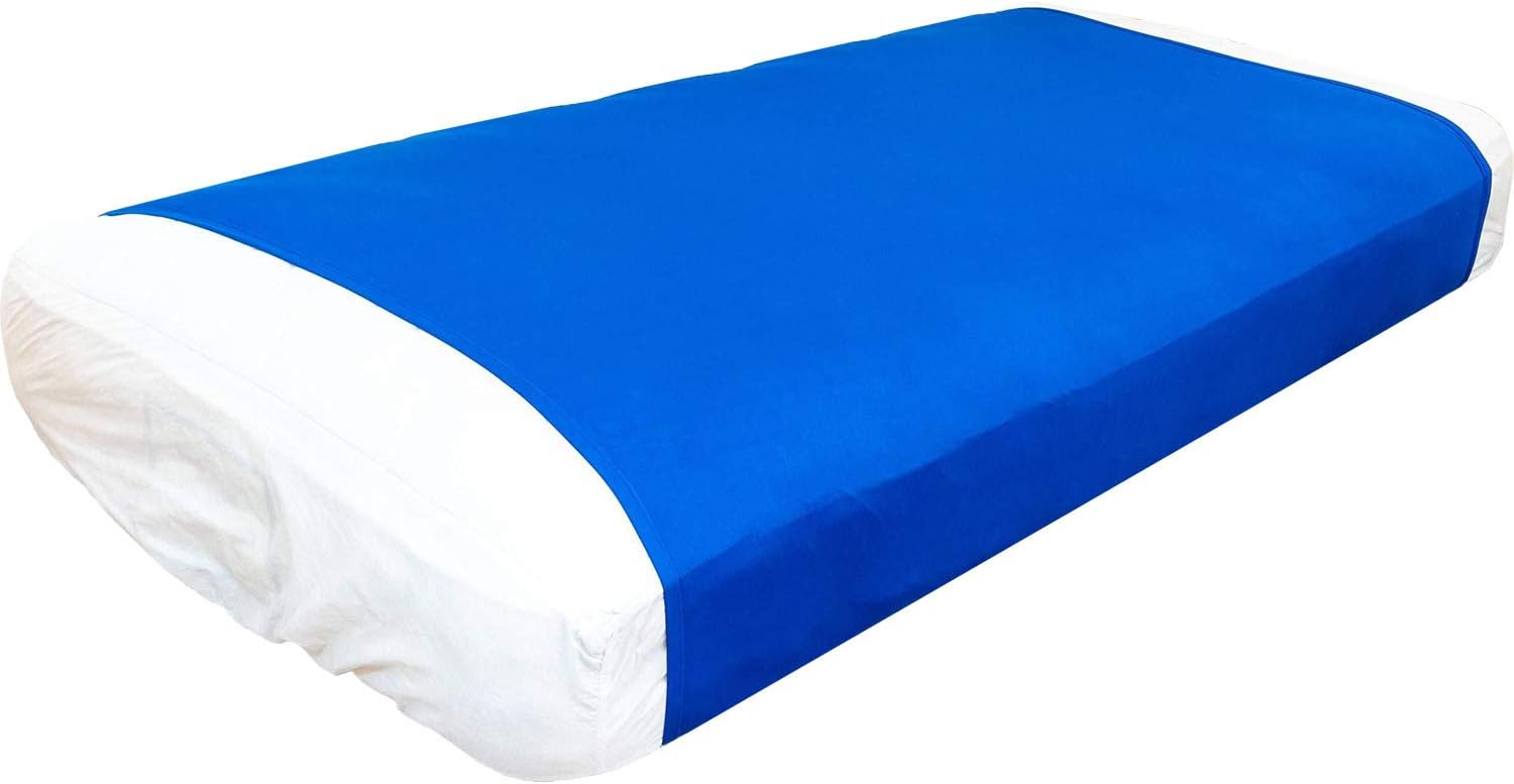 Sensory Compression Bed Sheet Reduced Pressure Keep Nice Sleeping Comforting Compression of Our Lightweight Polyester Sensory Bed Sheet (Navy, 38" 60")