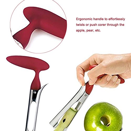 Xubox Apple Corer, Good Grips Food Grade Stainless Steel Apple Core Remover With Sharp Serrated Blade, Premium Kitchen Utensil & Gadget For Coring, Perfect Tool For Pear & Other Fruits Core Remover #TOP3