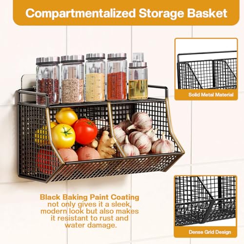 Cesta de pared para cocina y despensa ideal para ordenar especias y botes 4