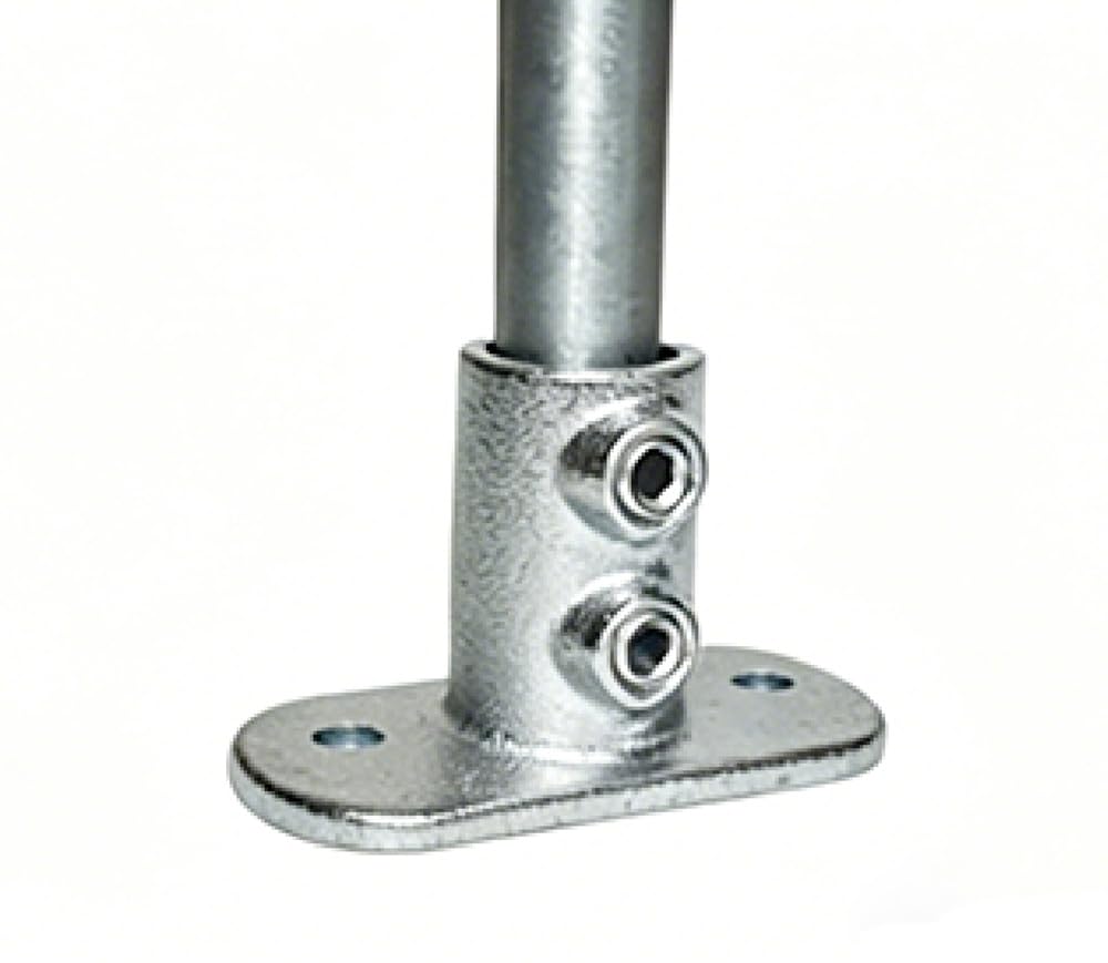 Connettore In Ferro Zincato Pesante Per Tubi Rotondi, 28mm DI, Adatto 25-27mm, 1 Pezzo