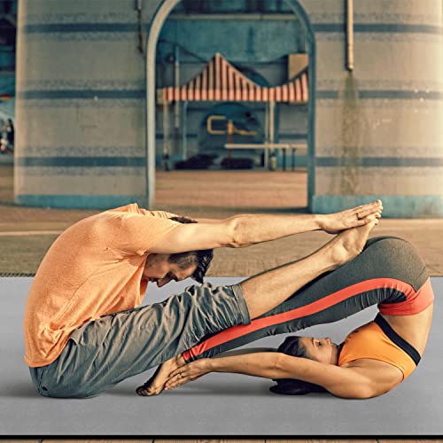 Large Exercise Mat Workout Yoga - Mats For Instant Home Gym Flooring Protector,Large Fitness Mat High Resilience, Ultra Comfortable Big Mat For Men And Women Fitness,Durable & Non-Slip Pilates Mat #TOP4