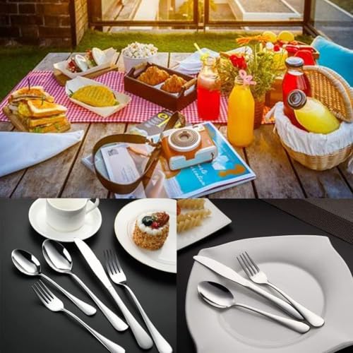 leicht und platzsparend für Outdoor-Abenteuer (92 Zeichen). - Detailansicht von Mnsconkl Campingbesteck 4 Pers. Deal –...