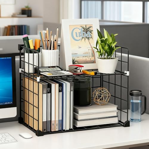 ZoeQide Büro Organizer Schreibtisch – Stabiler, 2-stöckiger Schreibtisch Organizer und Desk Organizer für maximale Ordnung & Übersicht, ideal für Büro, Homeoffice & Arbeitszimmer