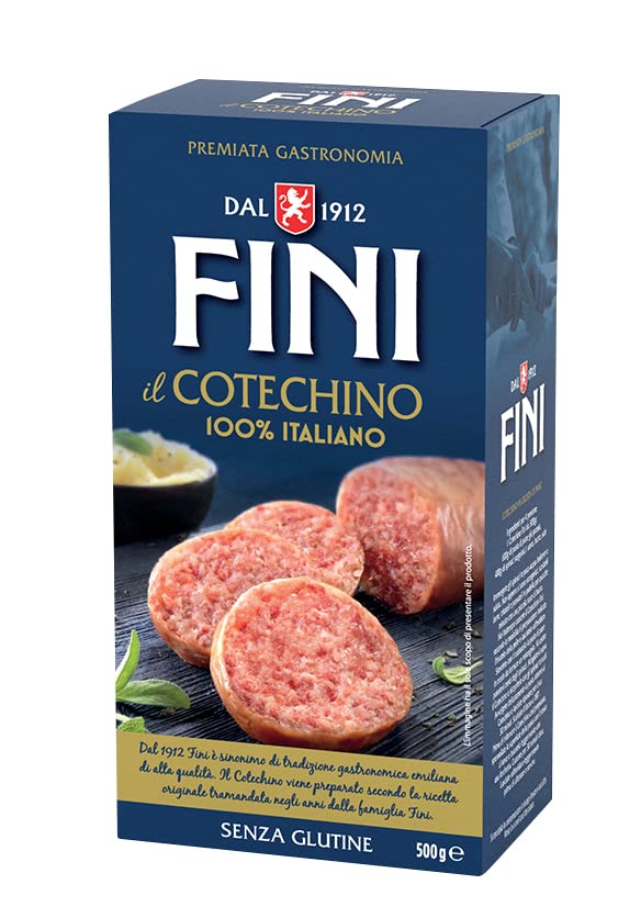 Fini Cotechino Precotto 100% Italiano Senza Glutine (Gluten Free) 500g