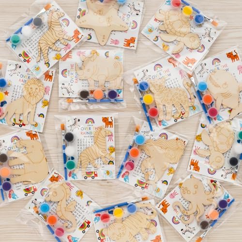 Animals Party Favors - 24 Pcs Under the Sea & Safari DIY Painting Crafts