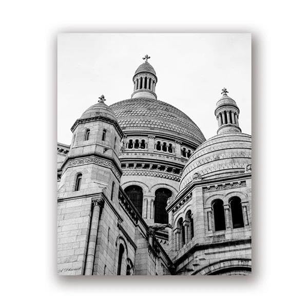 Tableau Paris photo noir et blanc 30x42 cm imprimé sur toile