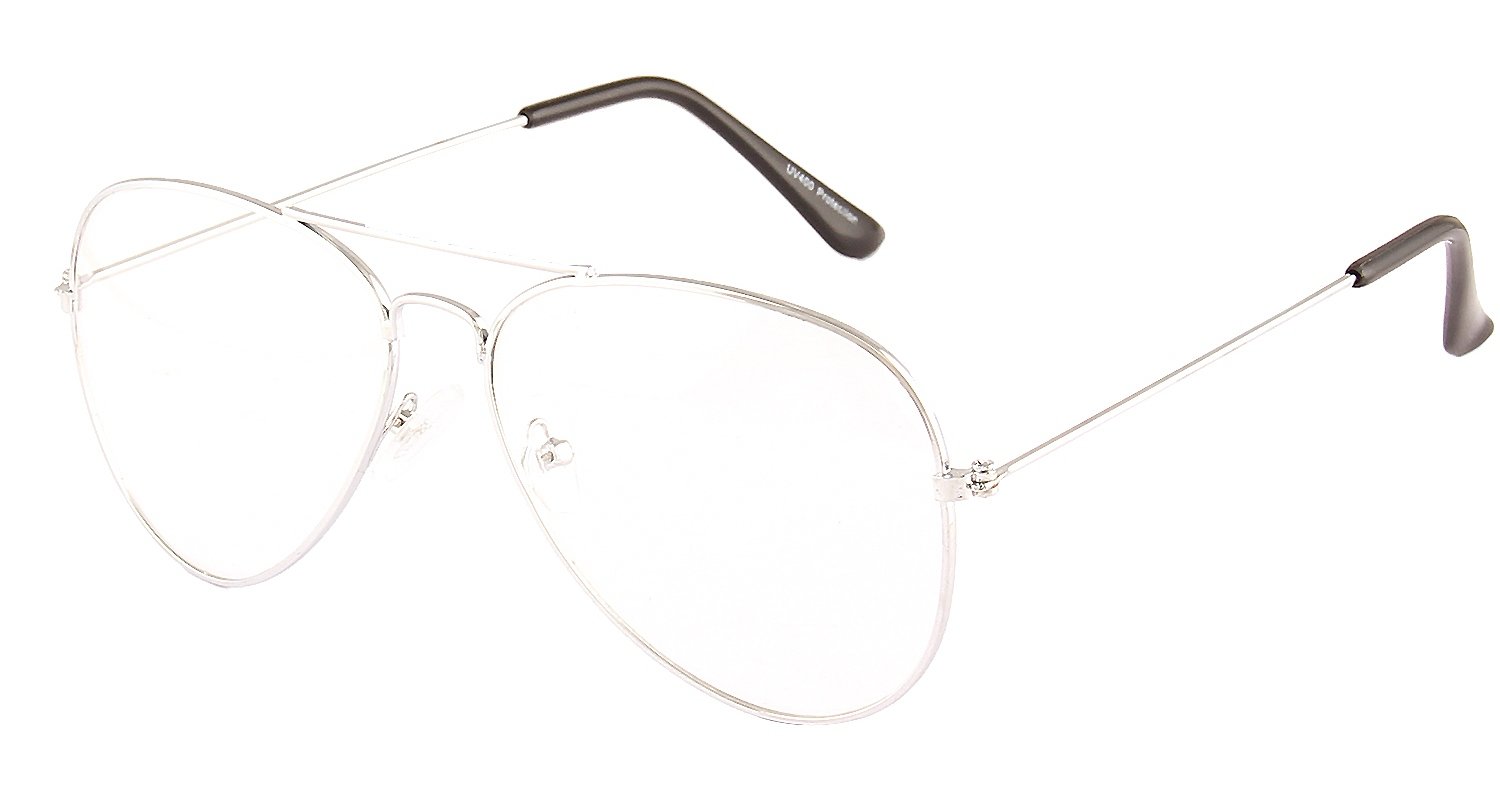 Full Frame Aviator Silver Spectacle VESPL S-0024 (Size-60)