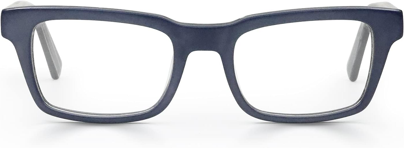eyebobs - Fare N Square | Premium Reading Glasses for Men and Women | Square Frame for Wide Faces | Available in 0.0x - 4.0x