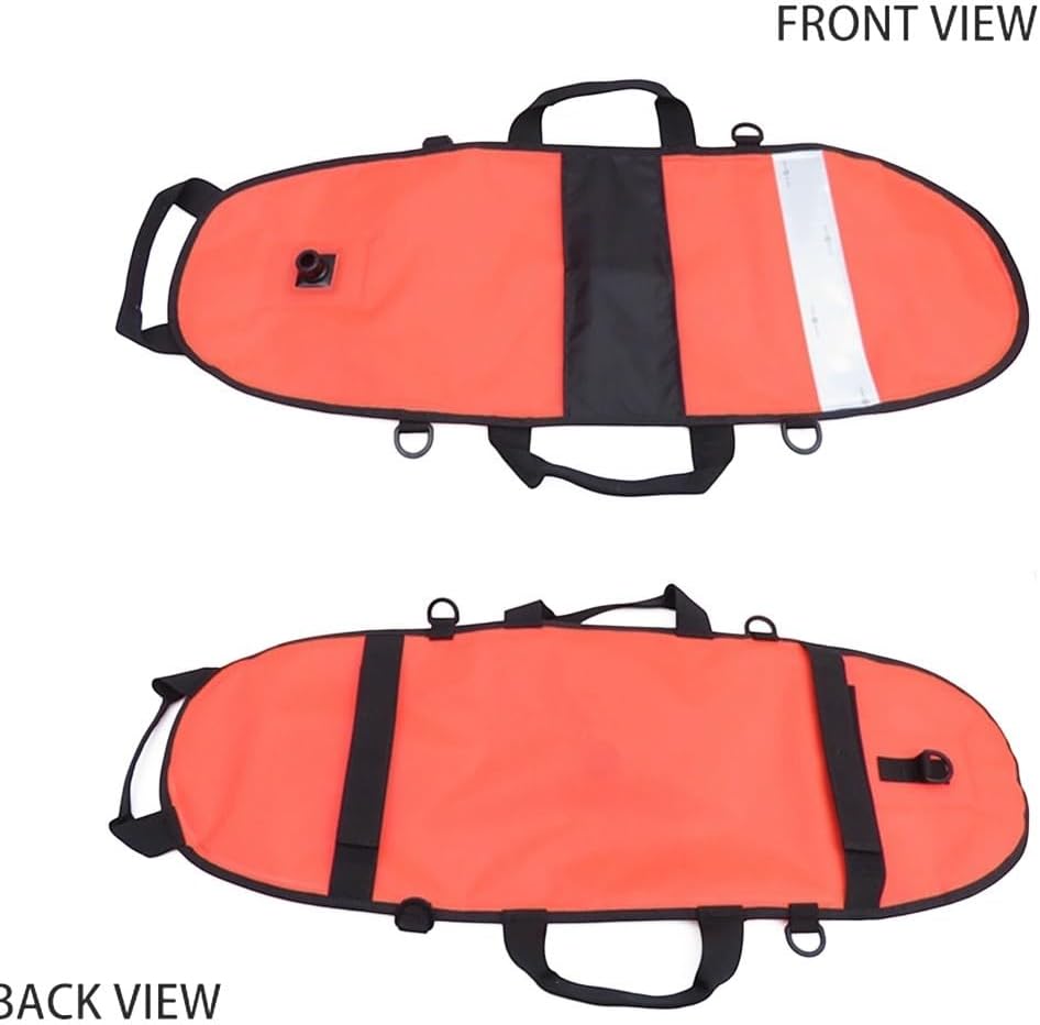 Spearfishing Floating Buoy with Canvas Handles and Storage Space for Diving Gear Organization (Yellow)