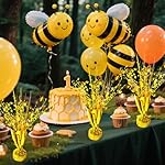 6 Pack Metallic Foil Spray Centerpiece Star Table Decoration Burst Table Centerpieces for Birthday New Years Nye Wedding Anniversary Graduation Holiday Party Supplies Decor, Gold - Image 4