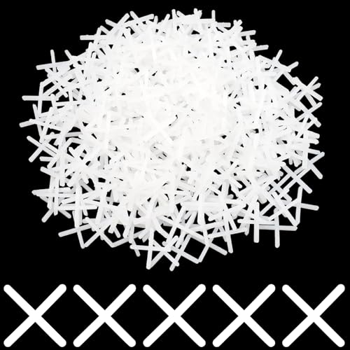 500 pezzi 1/16 pollici Croce per piastrelle di livellamento per pavimenti e piastrelle in plastica, adatte per diversi tipi di piastrelle in ceramica, per posa e livellamento