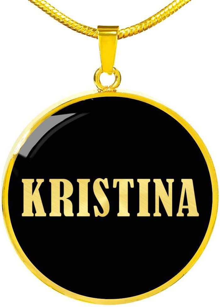 Kristina v02-18k Gold Finished Luxury Necklace Personalized Name Gifts