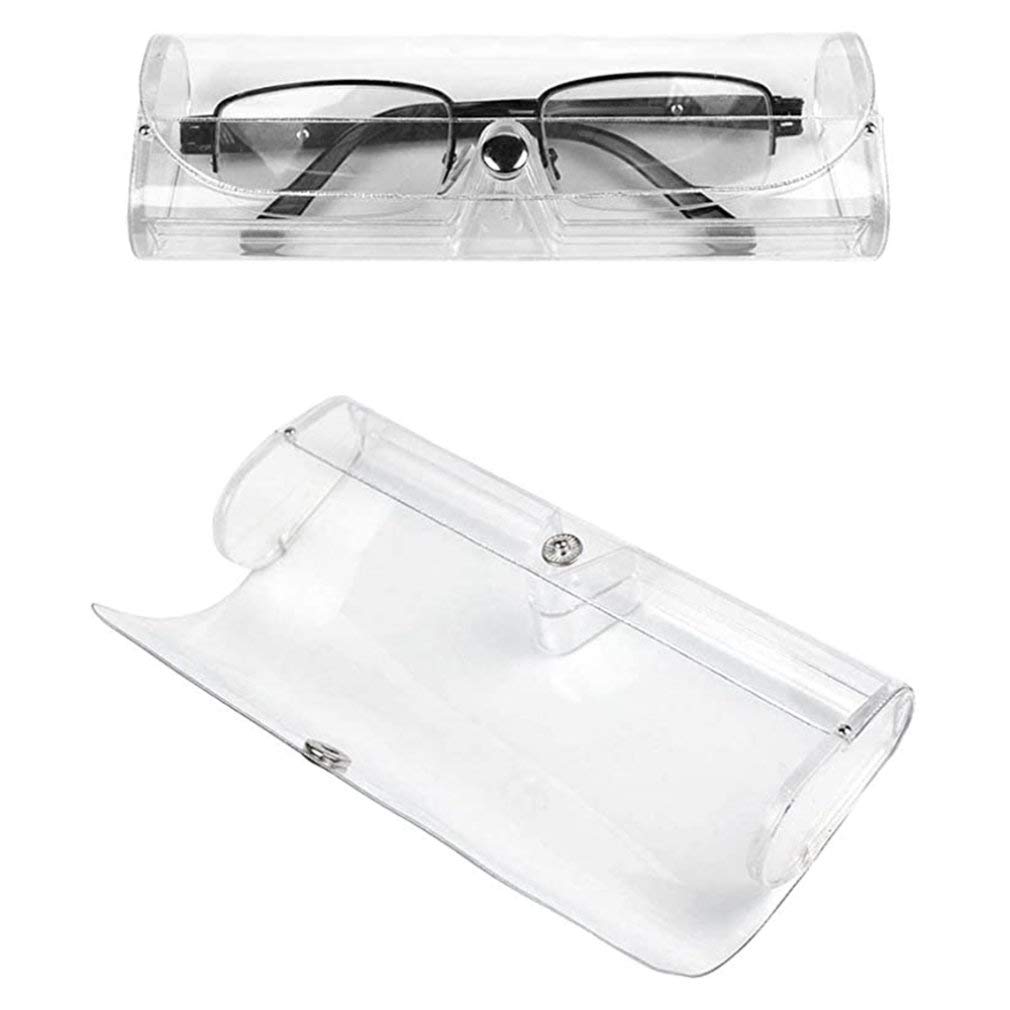 TrusmileWomen's Eye-Wear Storage Organiser Trendy Floral Hard Case Spectacle Googles Specs (Transparent)