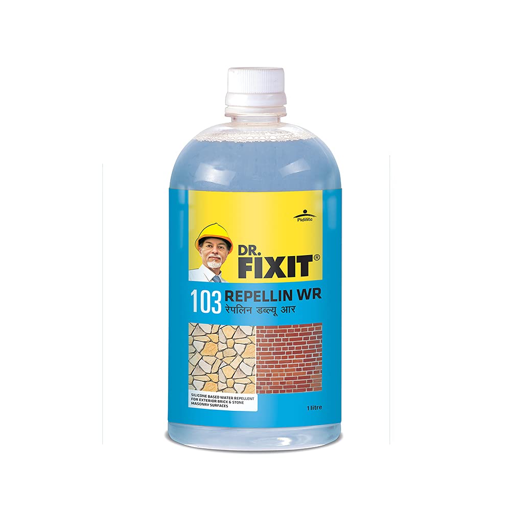 Dr. Fixit 103 Repellin Wr, 1 Litre - Silicone Based Water Repellent For Exterior Brick, Stone Masonry Surface, Concrete, Mortar, Requires No Dilution (B09CMPCHPQ) Amazon Price History, Amazon Price Tracker