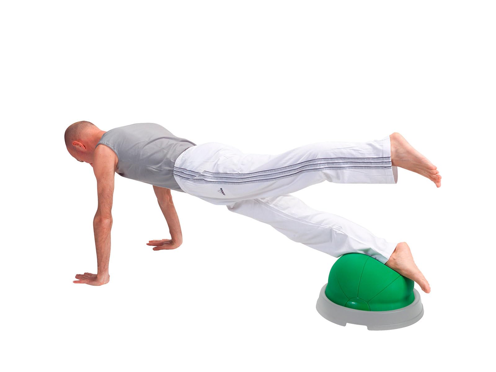 Gymnic Core Balance Halbkugel mit festem Sockel, multifunktionales Trainingsgerät für Gleichgewicht, Koordination und Rehabilitation, ideal für Fitness und posttraumatische Genesung