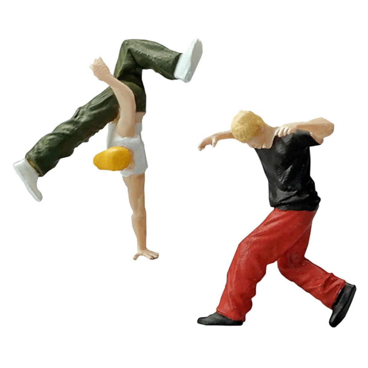 Housoutil 2 Set Miniatura Hiphop Da Figure Maschili Per Decorazione E Allestimento Scene Danza Urbana Articoli Per Appassionati Hiphop 2 Pezzi * 2