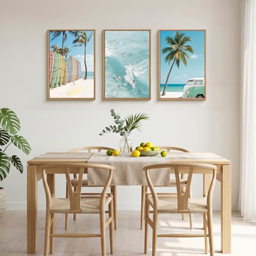 KAIRNE Coastal Ocean Beach Framed Canvas Wall Art Set by KAIRNE - Used condition - Image 4