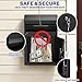 POCHAR Metal Wall Mount Locking Deposit Drop Box Safe - Heavy Duty Lock Box for Keys, Rent, Checks, Money, and Mail Envelopes (9.75” x 4.25” x 14.75”) (Black)