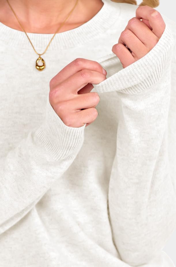 ANRABESS Womens 100% Wool Sweaters Crewneck Long Sleeve Work Business Casual Basic Sweater Tops 2025 Fall Outfits - Image 6