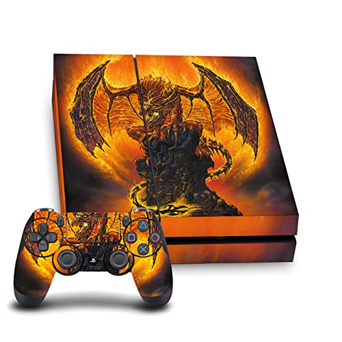 Autocollant vinyle PS4 anti-rayure design dragon Ed Beard Jr pour manette
