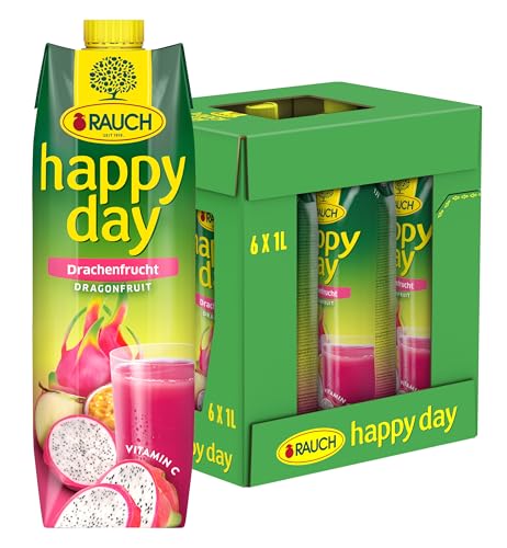 Rauch Happy Day Drachenfrucht| mysteriöser Name mysteriöses Aussehen | einzigartiger Geschmack | unvergesslicher Genuss |6x 1l Tetra Prisma