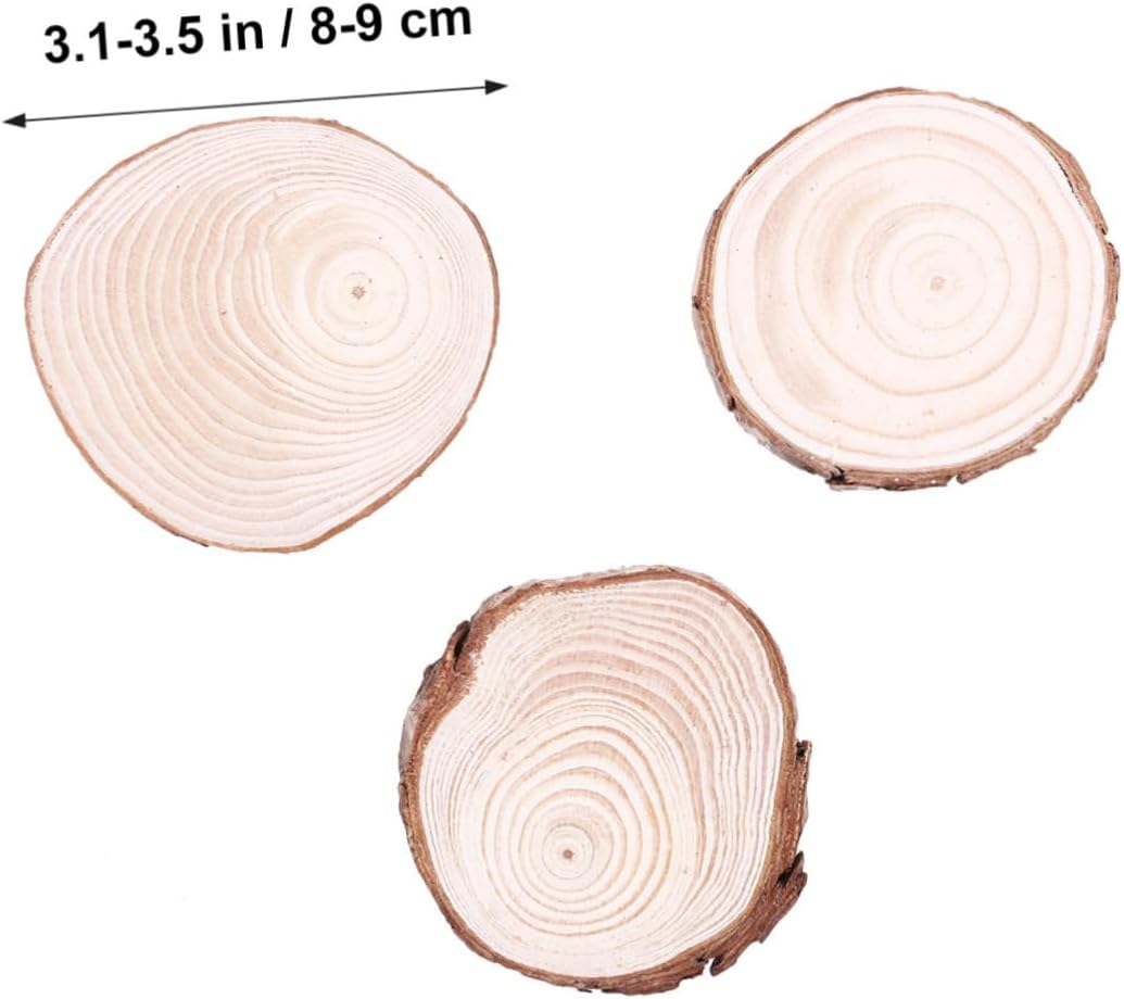 Wood Slices 10pcs Round Discs for DIY Wedding Decor