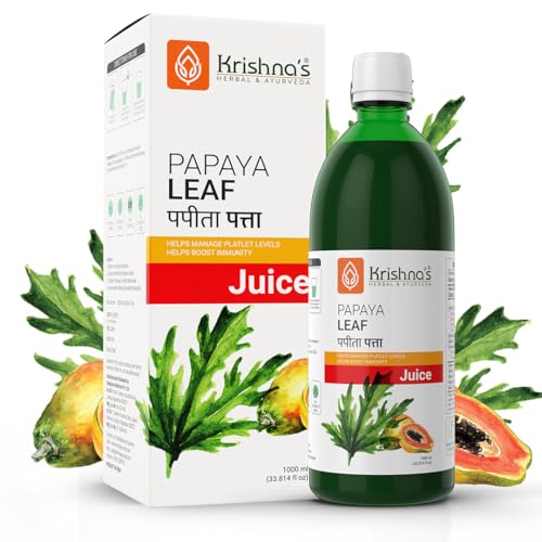 Krishna's Papaya Leaf Juice 1000ml - Boosts Platelets