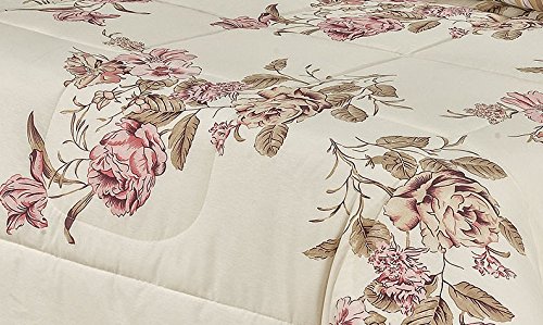 Kit Edredom Requinte Bia Enxovais Cáqui Queen Tecido