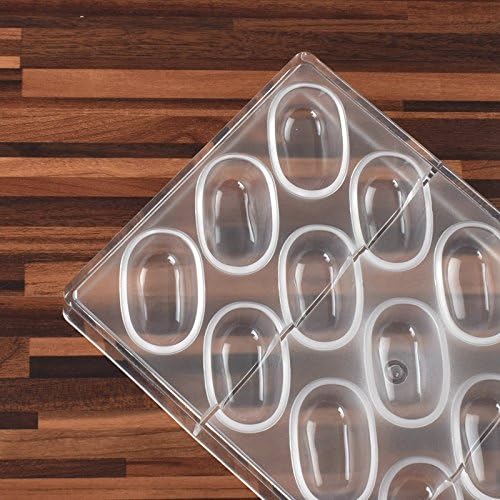5.4 CM 15 Cups Small Pillow Oval Chocolate Mold Polycarbonate Stone Shape PC Chocolate Ice Candy Jelly Making Mould