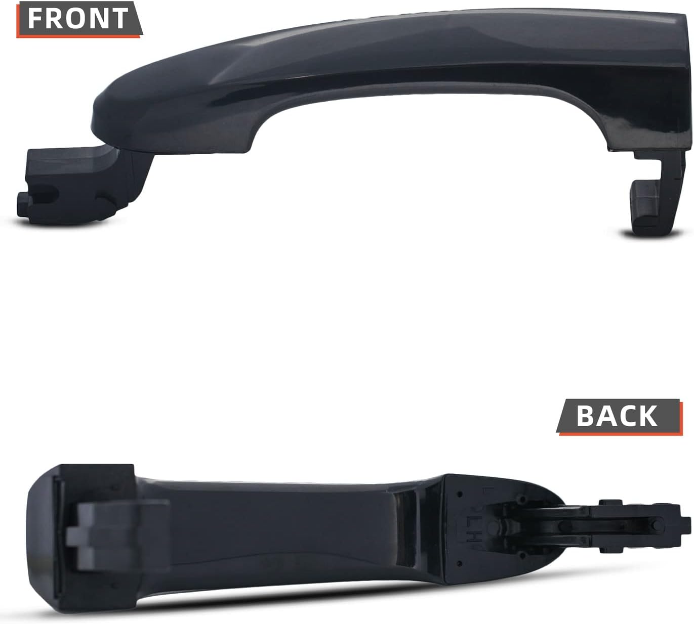 DEAL AUTO ELECTRIC PARTS Black Exterior Door Handles Replacement Kit, 4pcs Left+Right Front+Rear Side, Compatible with 2005-2010 Kia Sportage, Replaces 82651-1F010 82661-1F010 83651-1F010 83661-1F010