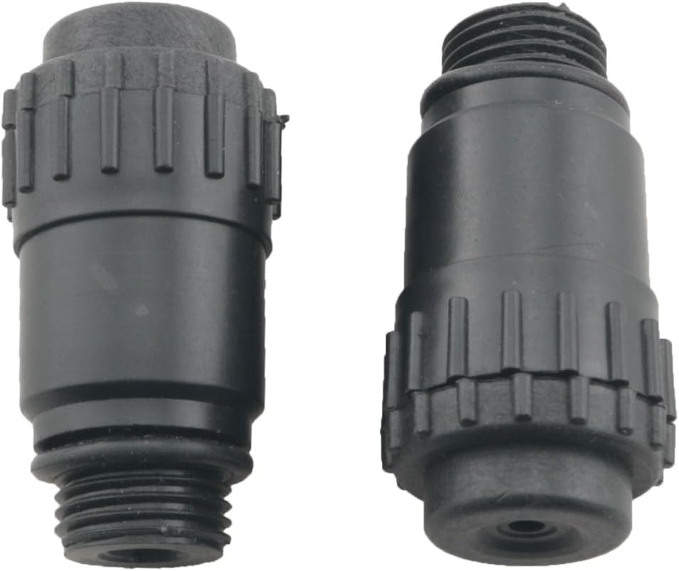 2PCS Black Plastic Threaded Oil Plug Connector Quick Release Connector 3/8 BSPT External Thread Oil Cap Adapter Air Compressor Spare Part