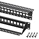 Cable Matters Rackmount oder Wandmontage 1U 24 Port Keystone PatchPanel mit Kabelmanagement und Stützleiste (Blank PatchPanel 19 zoll für Keystone Jacks/Keystone Panel)