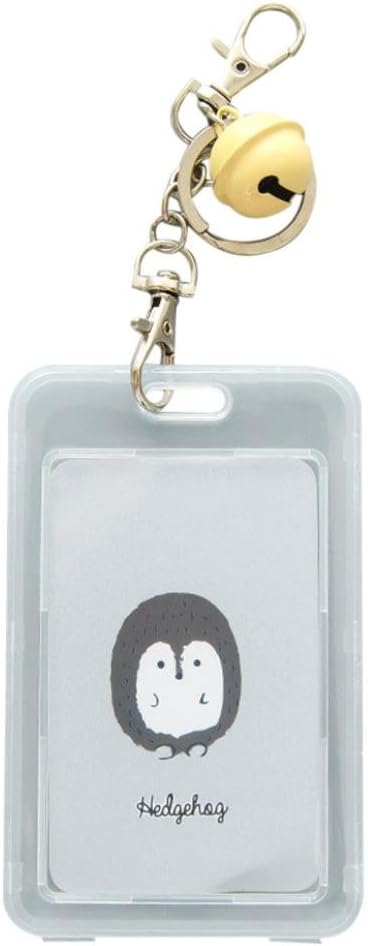 Amazon Cartoonカードホルダー Sikye両面透明idクレジットバスカードケースキーホルダーwith A Bell インテリア オンライン通販