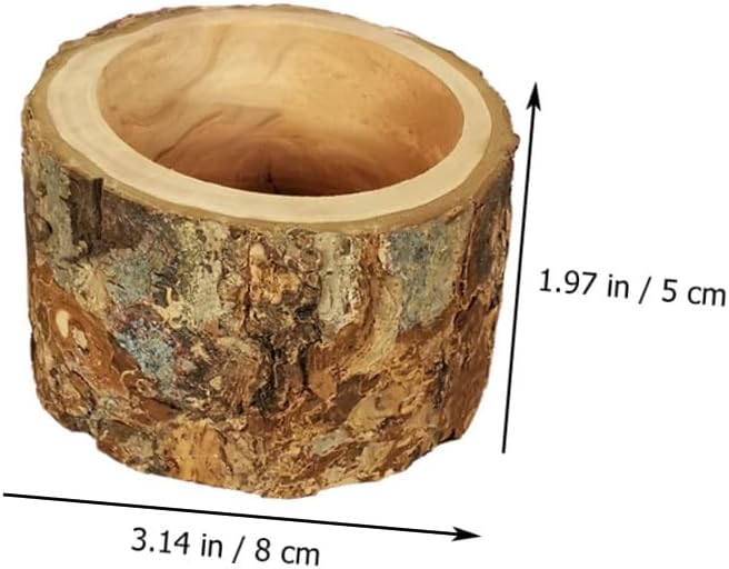 Unique Wooden Pet Feeder Bowl for Hamsters and Small Animals Safe Material Practical Feeding Dish for Mice Bunnies and Rodents Random Color Random Color image 2