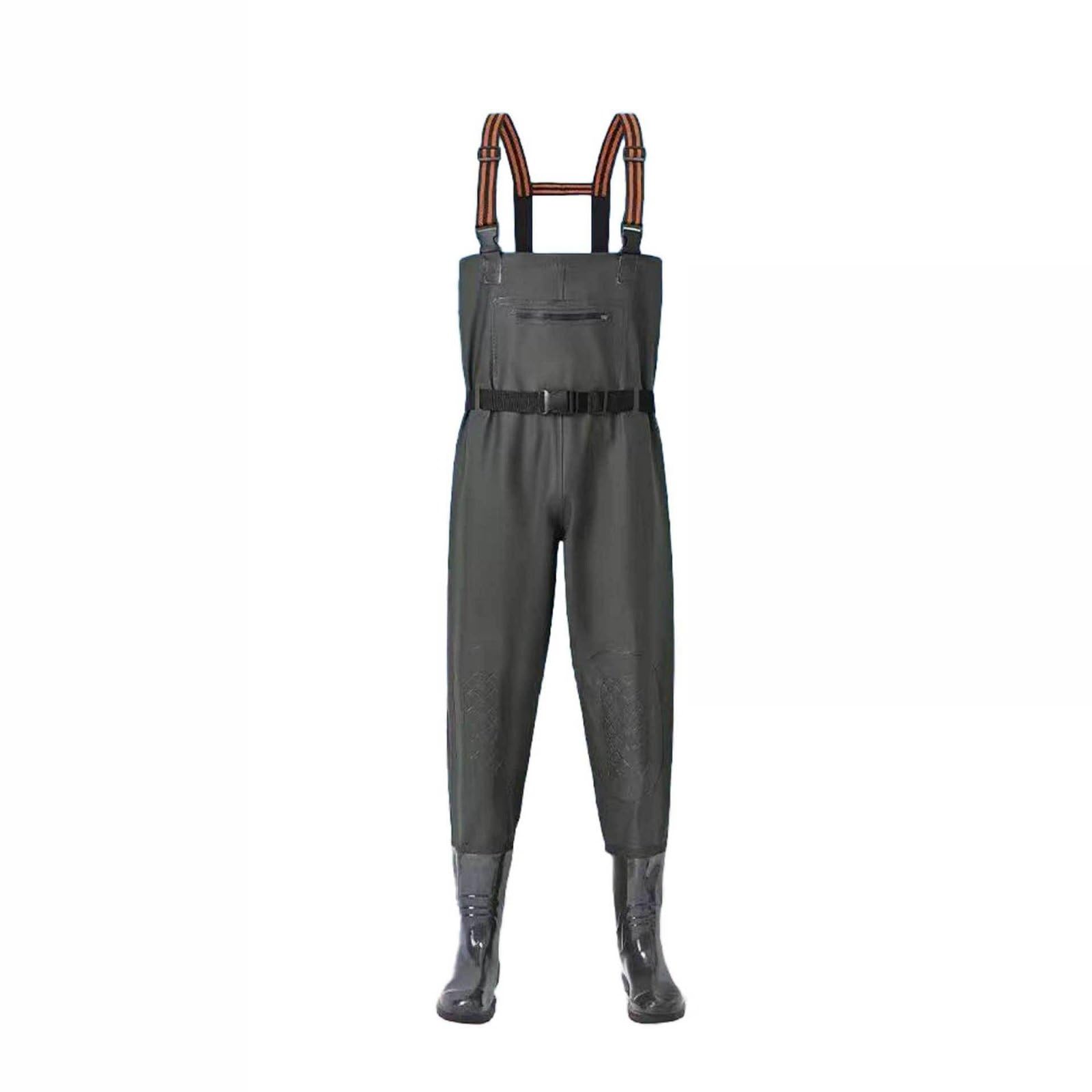 Gralara Waders da Pesca Rinforzato Waders Impermeabili Suola Antiscivolo Salopette da Pesca Impermeabile per Acque Basse, Green, 42
