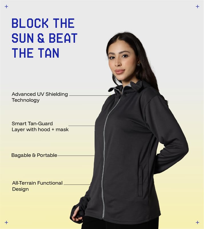 Image of BLUE TYGA Womens Sunscreen Jacket 2.0 - Advanced Protection from Sun & Pollution - UPF 50+ Protection
