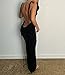 NUFIWI Sexy Backless Gown Maxi Dress Sleeveless Halter Neck Bodycon Midi Dress Open Back Long Dress TIK Tok Fashion Dress A Black