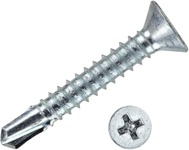 50 x Self Drilling Screws (3.5 x 25mm) Steel Self Tapping Screws for Metal -SS8® Quality