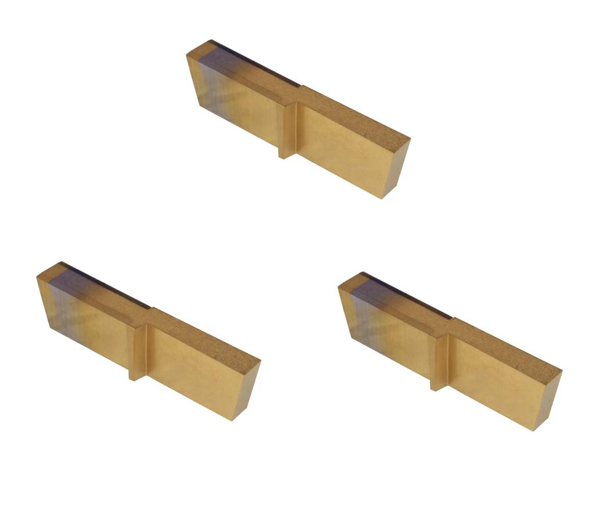 THINBIT 3 Pack LGPT115D5R7RC 'L' Series, TiN Coated Carbide, Parting Insert for Stainless Steel Without Interrupted Cuts