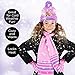 Disney Girls Princess Winter Hat, Scarf, & Kids Gloves Set For Ages 4-7, Pink/Purple