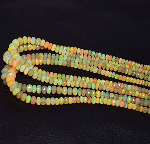 Opal Rondelle Beads d'Éthiopie de 3,5-7,5 mm, perles haut de gamme pour vos bijoux
