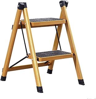 Step Stool,Portable Step Stool,Ladder Folding Step Stool-Two Step/Three Step Ladder,Non-Slip Pedal Ladder,Insulated Ladder,Foldable Portable Gold,2 Step Ladder,2 Step Ladder