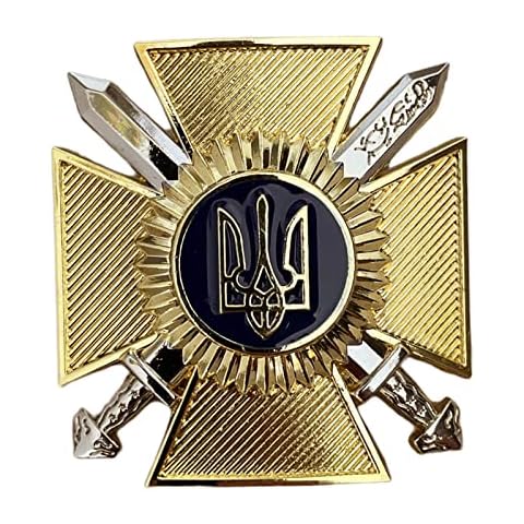 Modern Ukraine Military Style Officers Cap Ushanka Hat Metal Badge Trident Cockade Cover