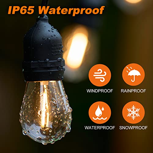 Tjoy 24 Pack Led S14 Replacement Light Bulbs,1 Watt Shatterproof & Waterproof Bulbs For Outdoor String Lights, 2700K Warm White Edison Vintage Style, Equivalent To 11W Incandescent Bulbs, E26 Base #TOP2