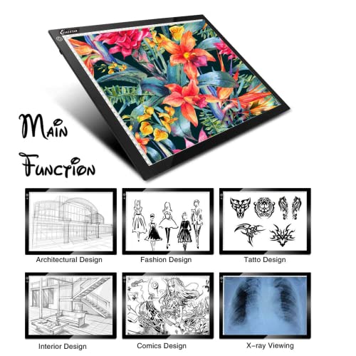 Tablette lumineuse dessin A3 rétroéclairée Type-C intensité ajustable - 2