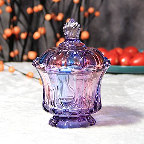 Ytyzc Candy Jar With Lid Stained Glass Jar Crystal Cup Jewelry Storage Box Desktop Storage Organization #TOP5