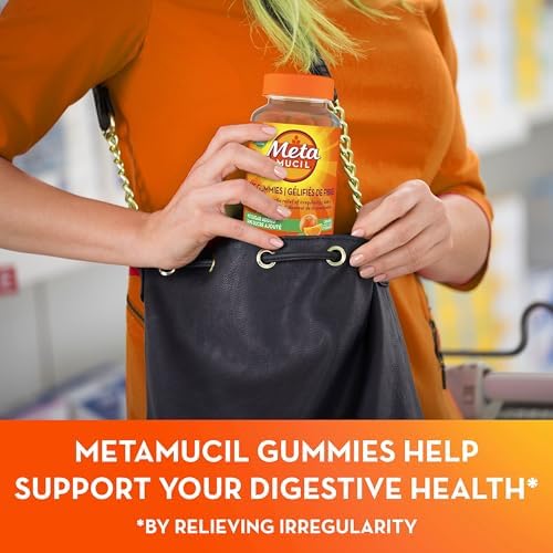 Metamucil Fibre Gummies, No Sugar Added, Daily Supplement, Prebiotic Plant-Based Fibre Blend, Orange Flavour, 72 Gummies — view 2