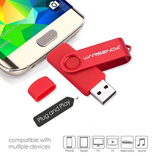 64Gb Micro Usb Photo Storage Keychain Usb Flash Drive For Android Phone Samsung Galaxy S7/S6/S5/S4/S3, Note5/4/3/2, A7/A8/A9,C5/C7, Lg V40,G4,Q7,Lg Stylo3 (64Gb, Red) #TOP2