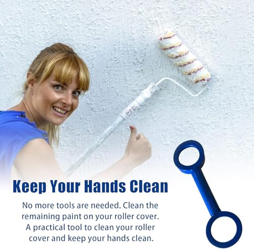 Hsthe Sea 3-teiliges Kunststoff-Farbroller-Reinigungsset, Wiederverwendbare Farbrollerbezug-Reinigungswerkzeuge, Spinner-Pinselreiniger für den Haushaltsbedarf, Farbroller